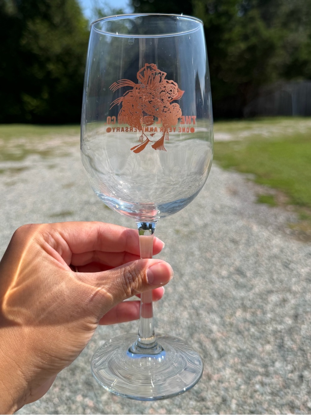 The Veil Brewing Company 1 year Anniversary glass